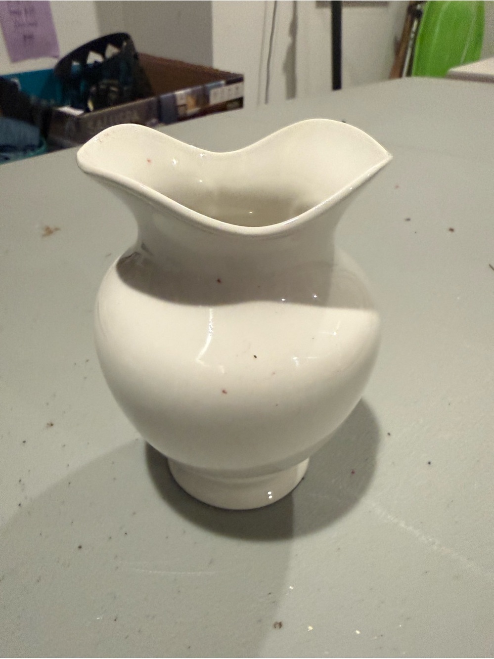 Classic White Ceramic Pitcher Vase - Home Art